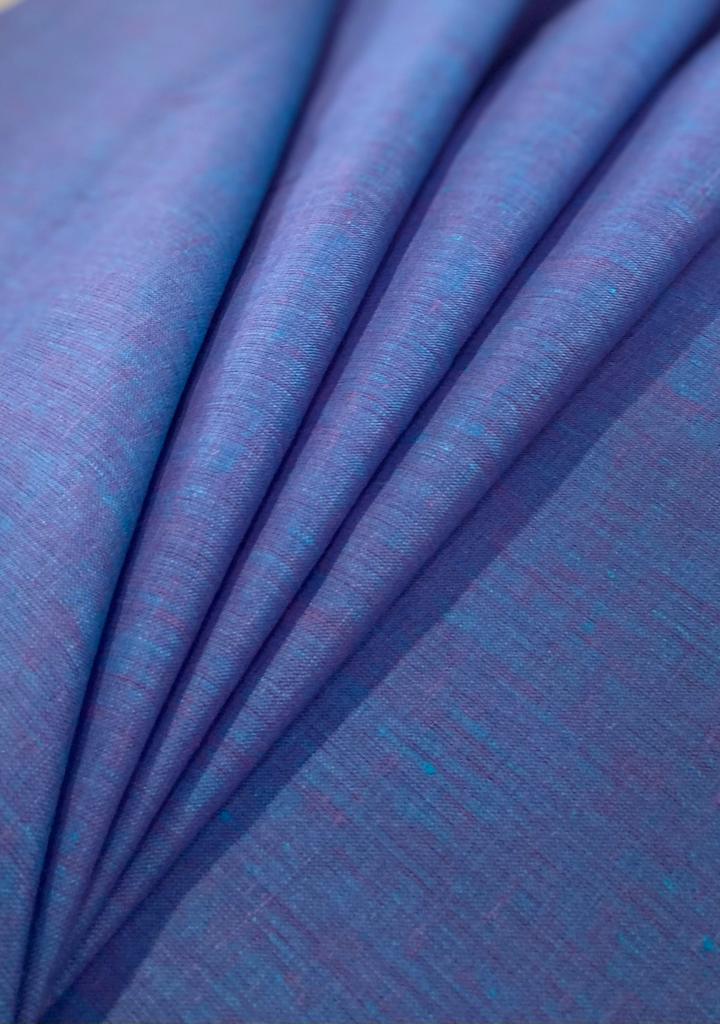Glitter Blue Solid Colour - Dyed Premium Linen Fabric DDL-031