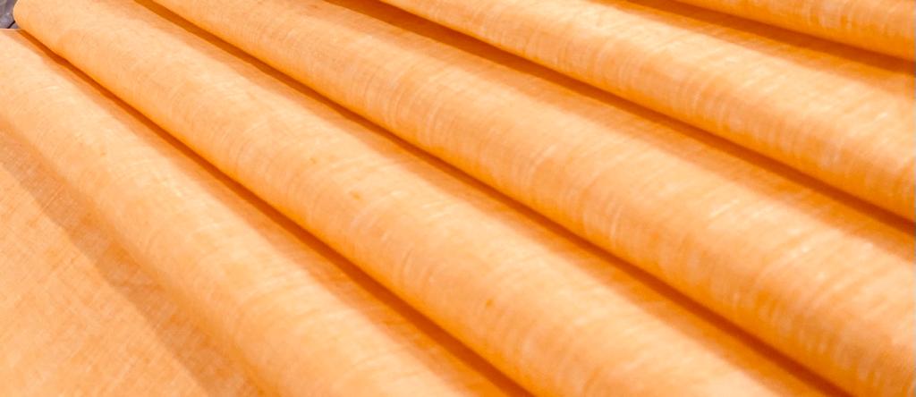 Orange white Solid Colour - Dyed Premium Linen Fabric OL-027
