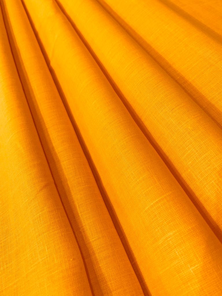 Orange Solid Colour - Dyed Premium Linen Fabric LO-116