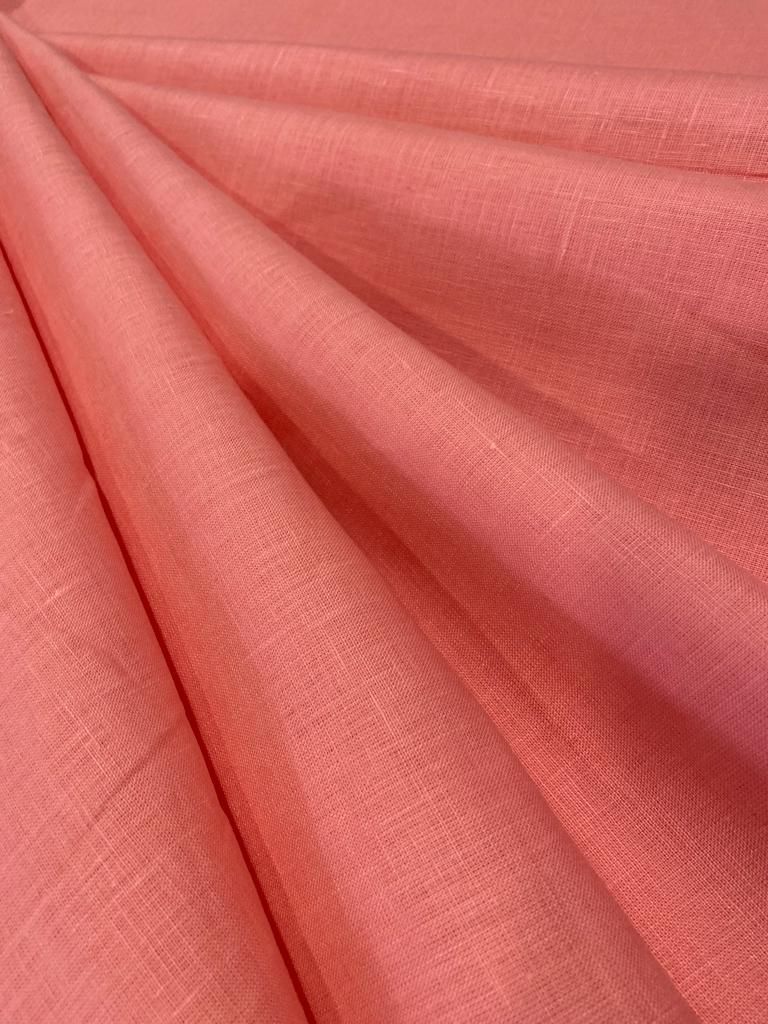 Light Pink Solid Colour - Dyed Premium Linen Fabric LO-152