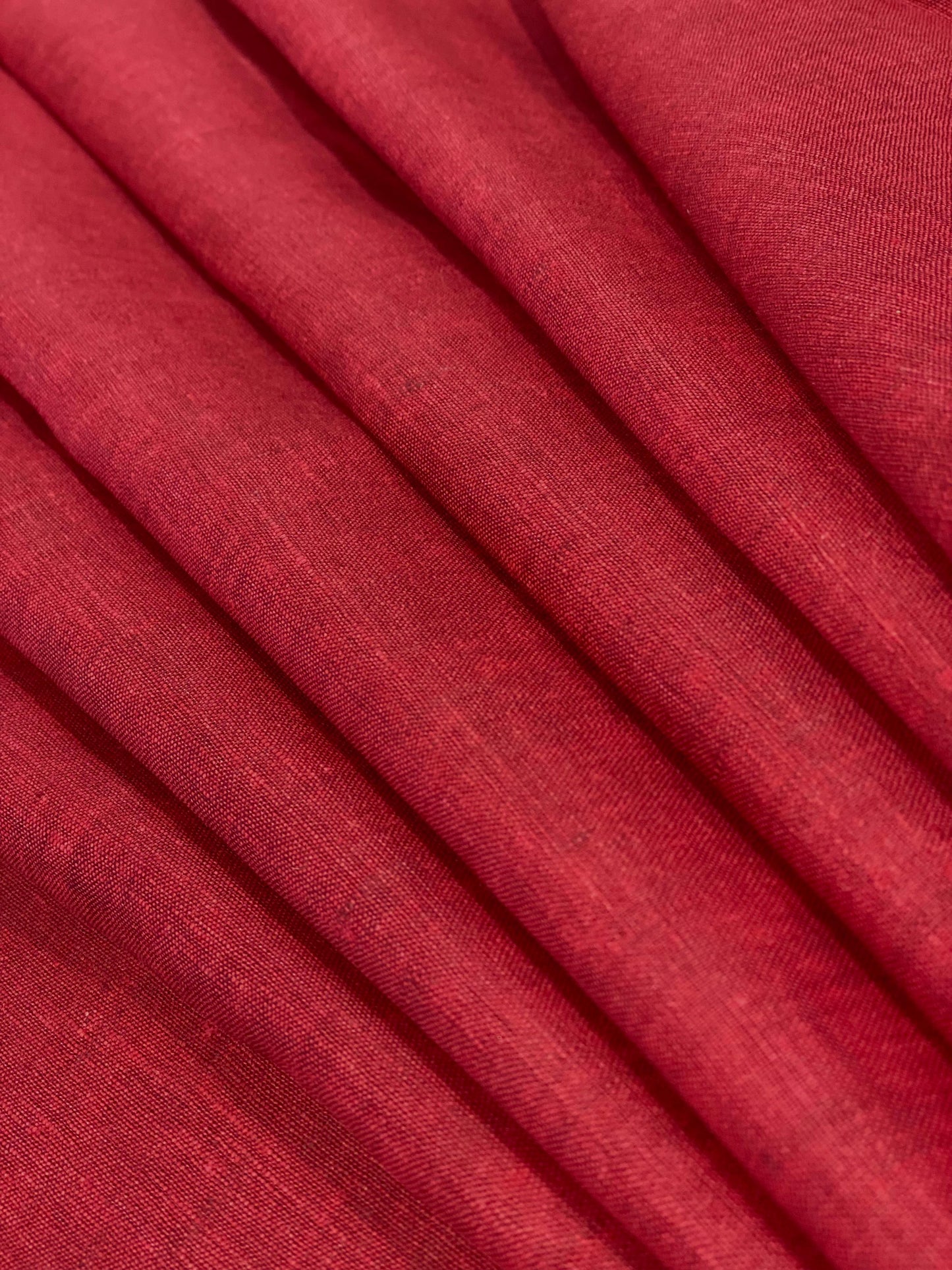 Blood Red Solid Colour - Dyed Premium Linen Fabric DDL-092