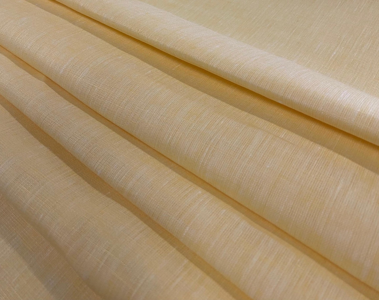 Light Orangish Yellow Solid Colour - Dyed Premium Linen Fabric OL-076
