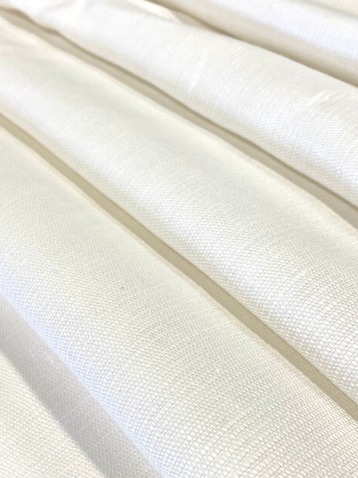 White Linen Suiting Fabric- Premium Dyed Linen Fabric CNC-LL-104591