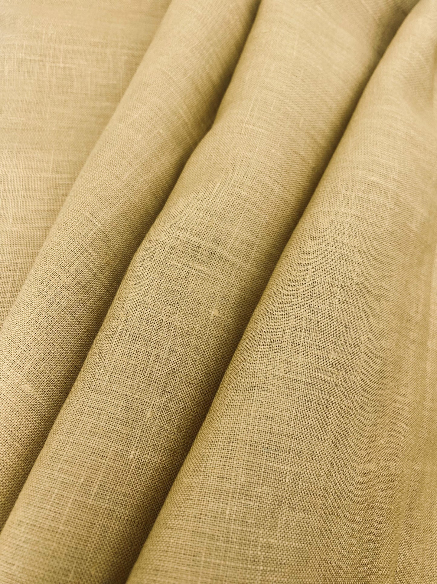 Mud Khaki Solid Colour - Dyed Premium Linen Fabric LO -126