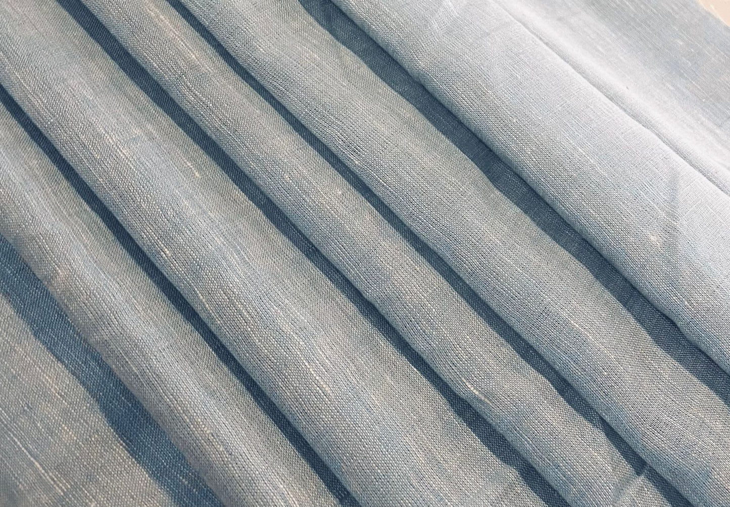 Ice blue White Solid Colour- Dyed Premium Linen Fabric CNC-BCB- 02