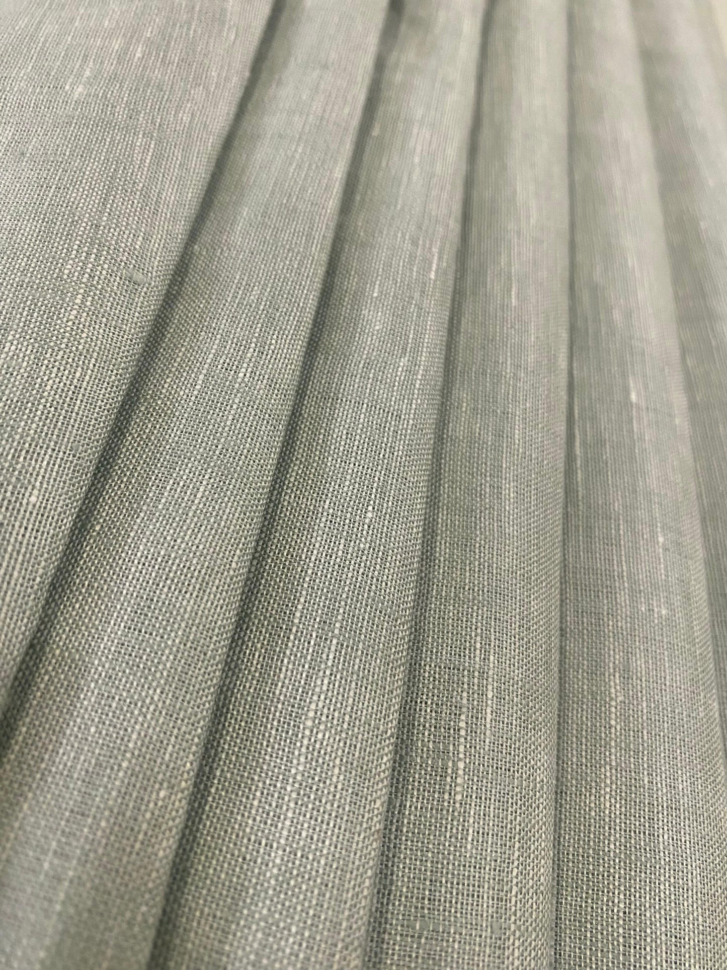 Laurel Green White Solid Colour - Dyed Premium Linen Fabric CNC-BCB- 03