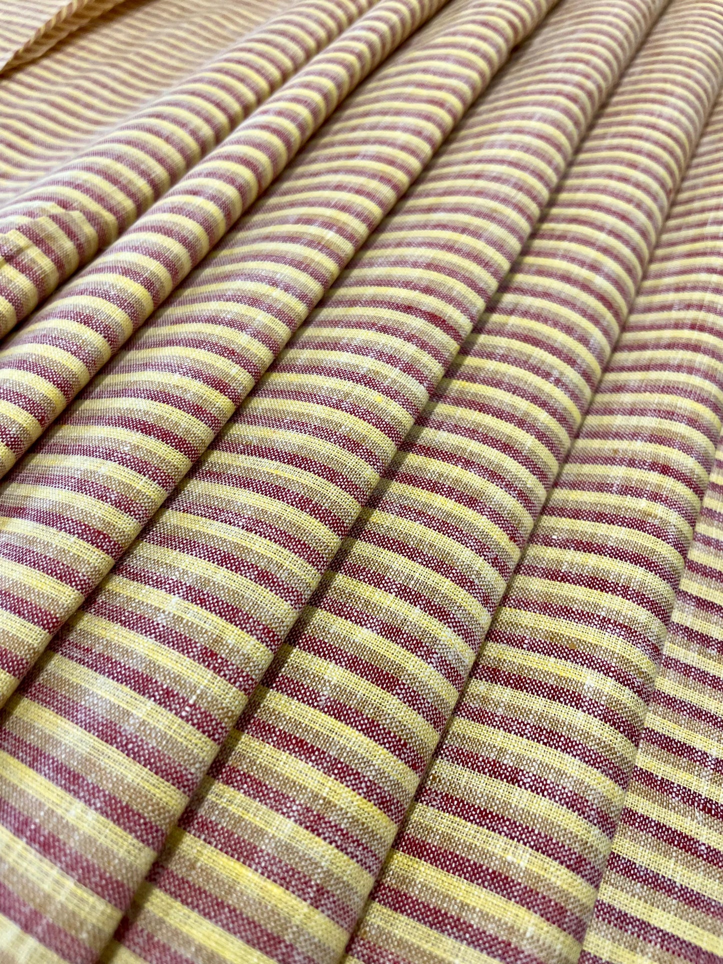 Red/Yellow Stripe - Dyed Premium Linen Fabric BCF-026379
