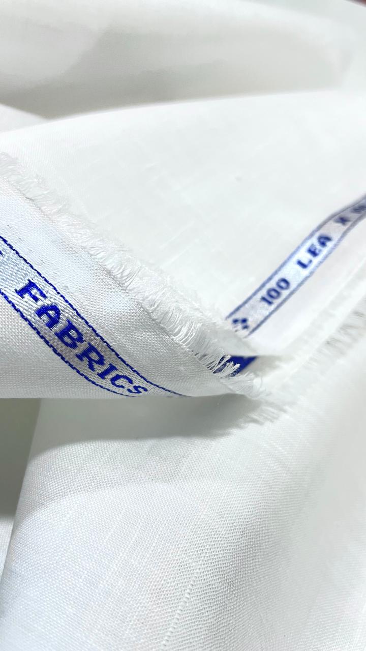 White Linen Fabric- 100% Pure Irish Linen Fabric