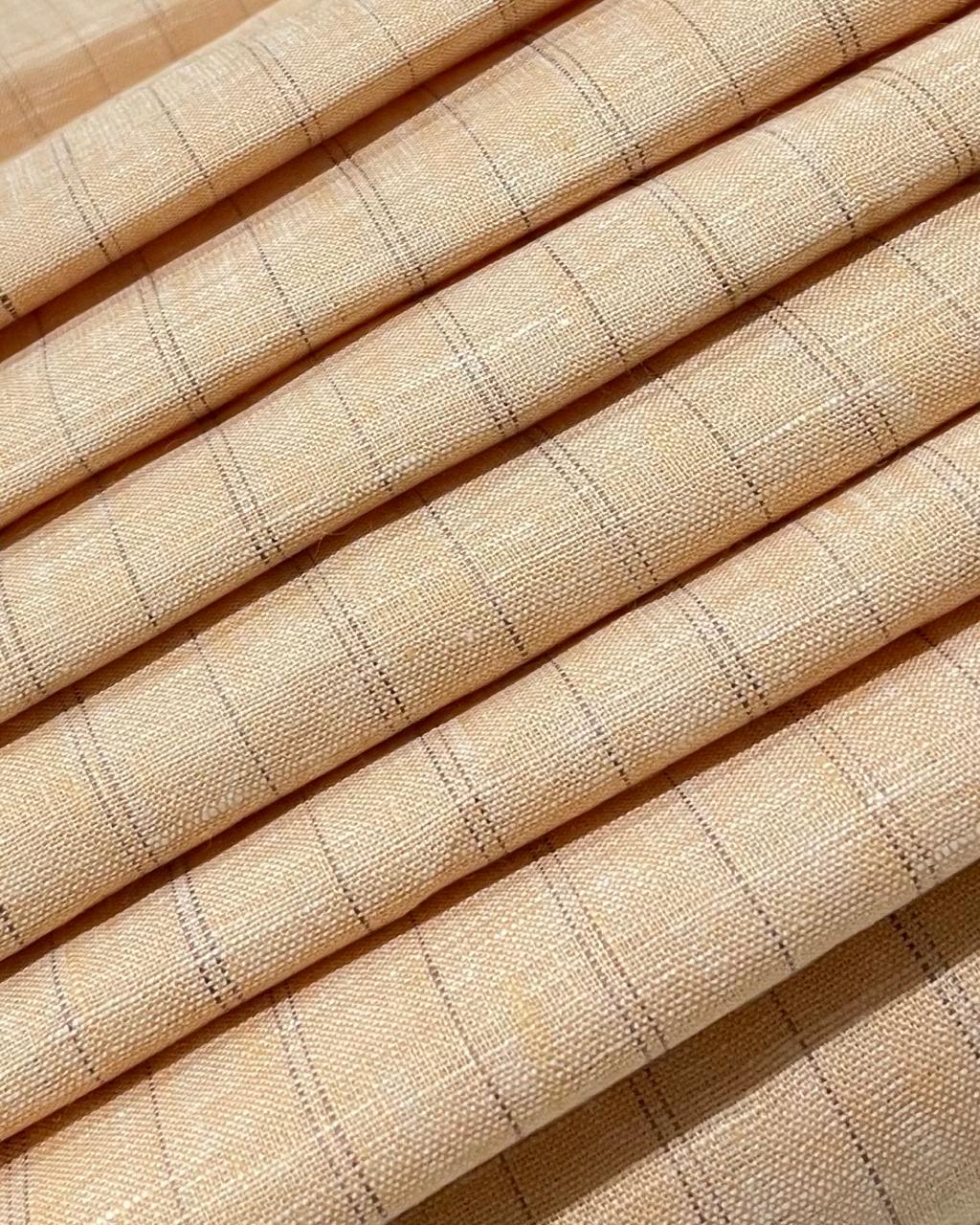 Light Orange Stripes(60's) - Dyed Premium Linen Fabric BC-WL-601034(NEW)