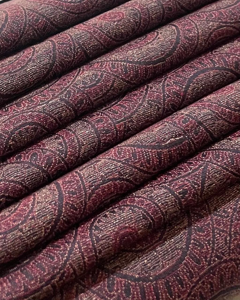 Cherry Maroon Allover Print - Premium Linen Cotton Fabric BC-BJR-500114 (new)