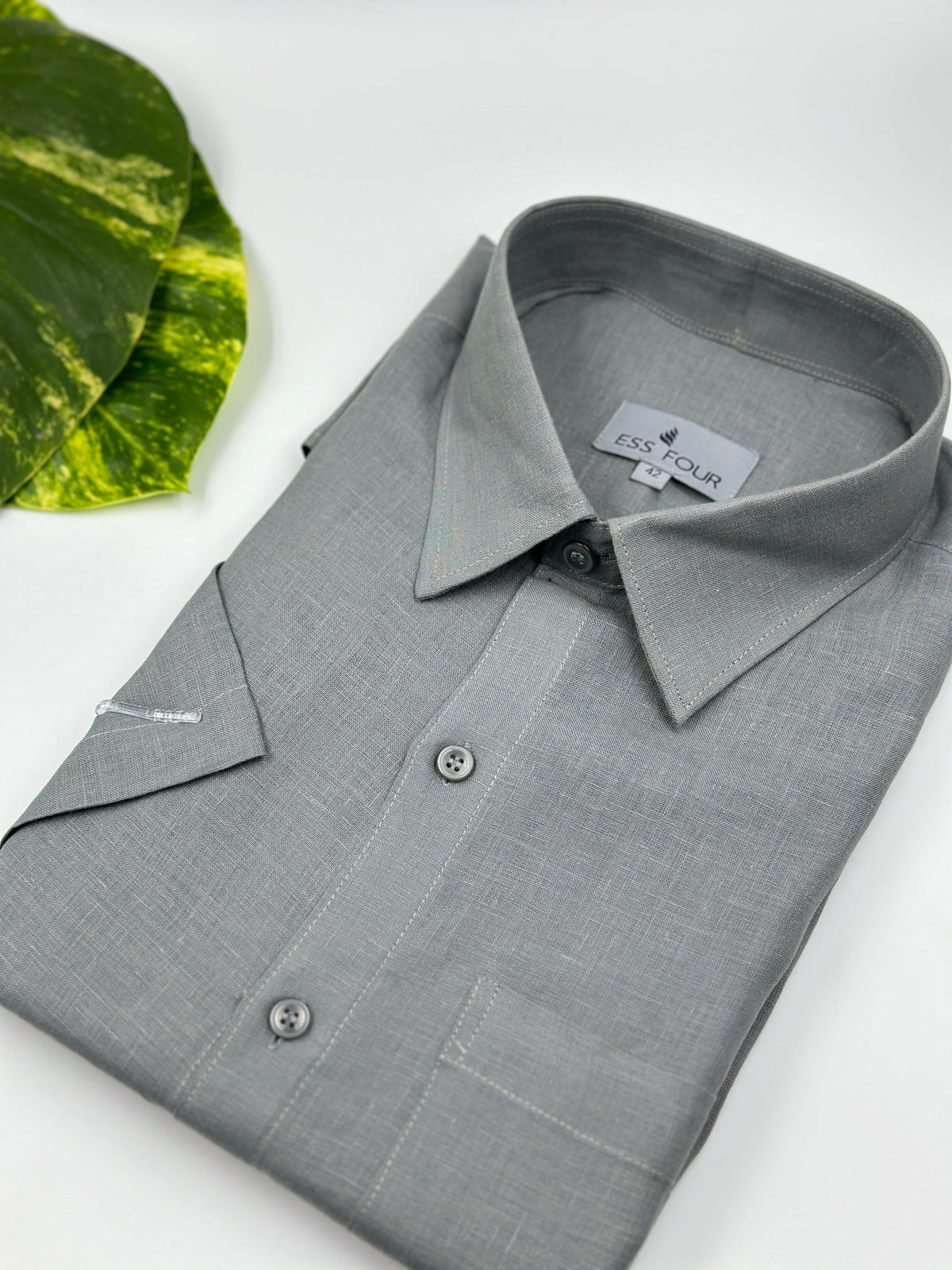 Light Grey Linen Shirt - Men's Linen Shirt