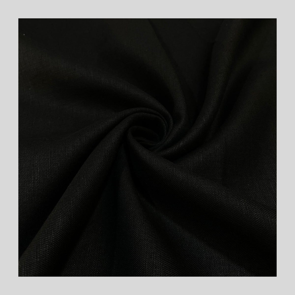 Black Linen Suiting- Premium Dyed Linen Fabric TW - 041-BLACK