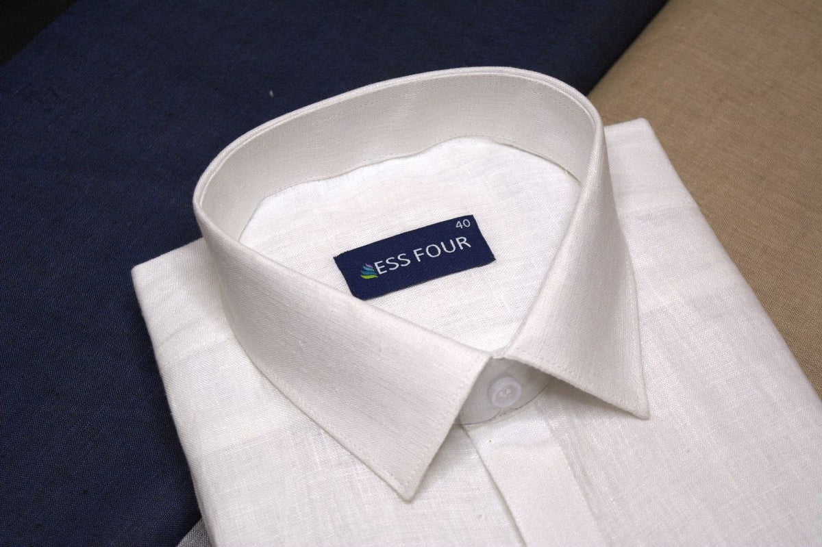 Premium Men's White Linen Shirt