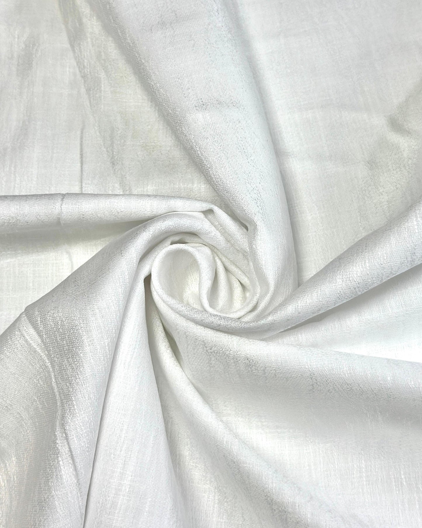 White Abstract Self-Design - Premium Linen Cotton Fabric BC-BJR-500102