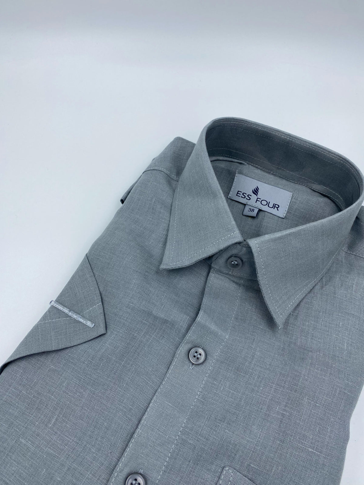 Light Grey Linen Shirt - Men's Linen Shirt