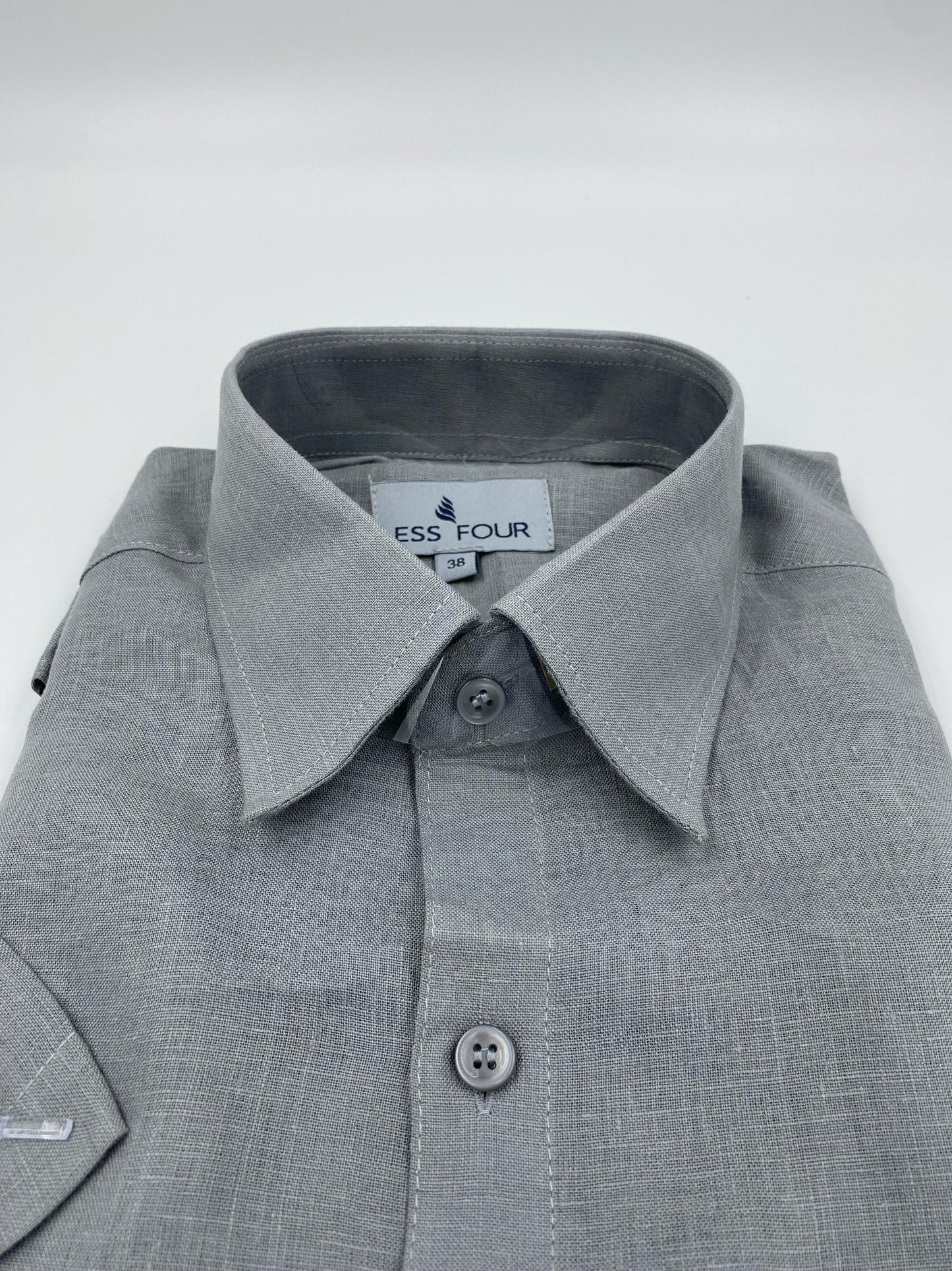 Light Grey Linen Shirt - Men's Linen Shirt