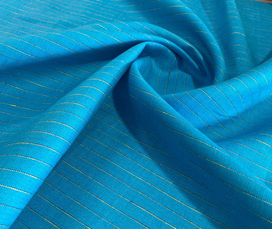 Sky blue Stripe - Dyed Premium Linen Fabric RL-584