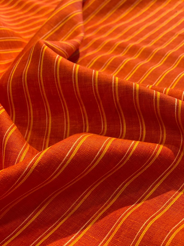 Red/Yellow Stripe - Dyed Premium Linen Fabric RL-569