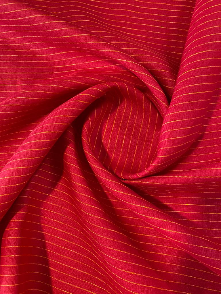 Red/Yellow Thin Stripe - Dyed Premium Linen Fabric RL-668