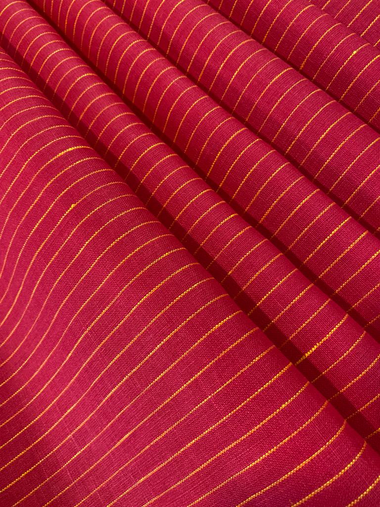 Red/Yellow Thin Stripe - Dyed Premium Linen Fabric RL-668