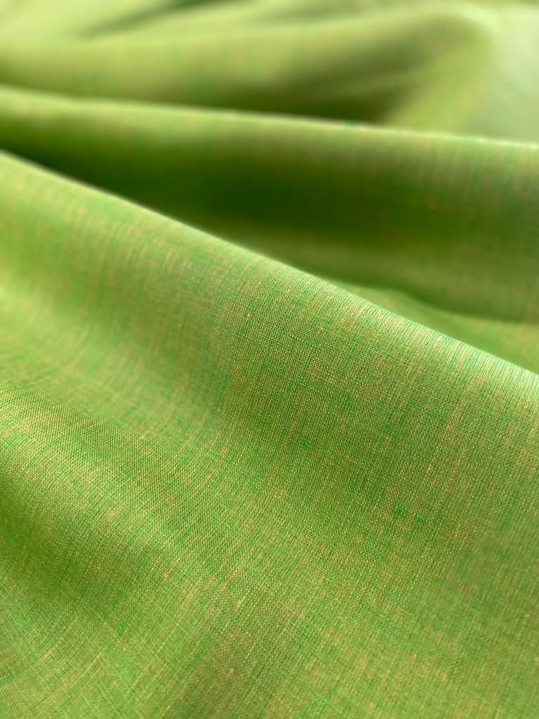 Parrot Green Solid Colour - Dyed Premium Linen Fabric DDL-019