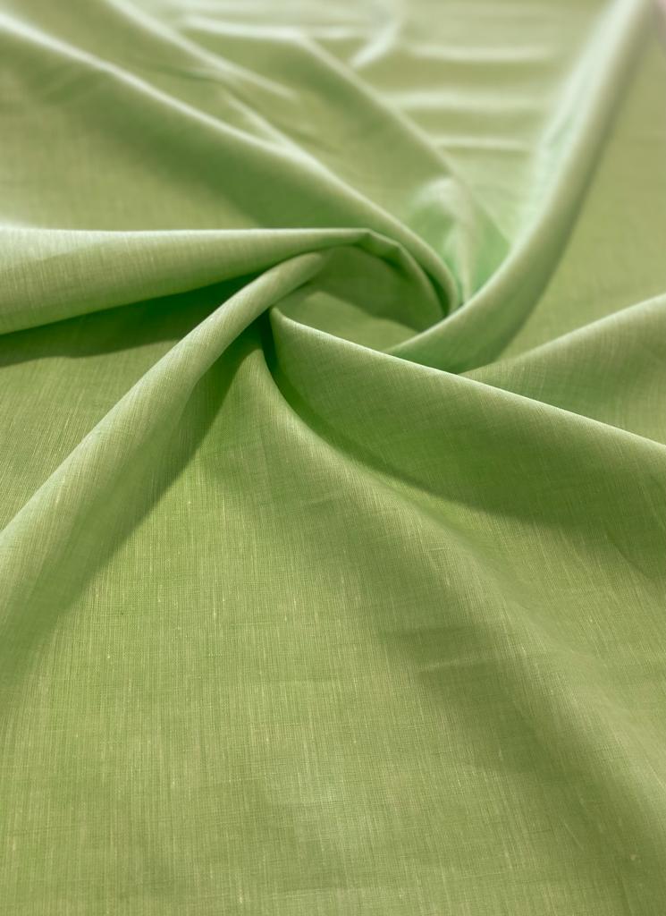 Orchid Green Solid Colour - Dyed Premium Linen Fabric OL-002