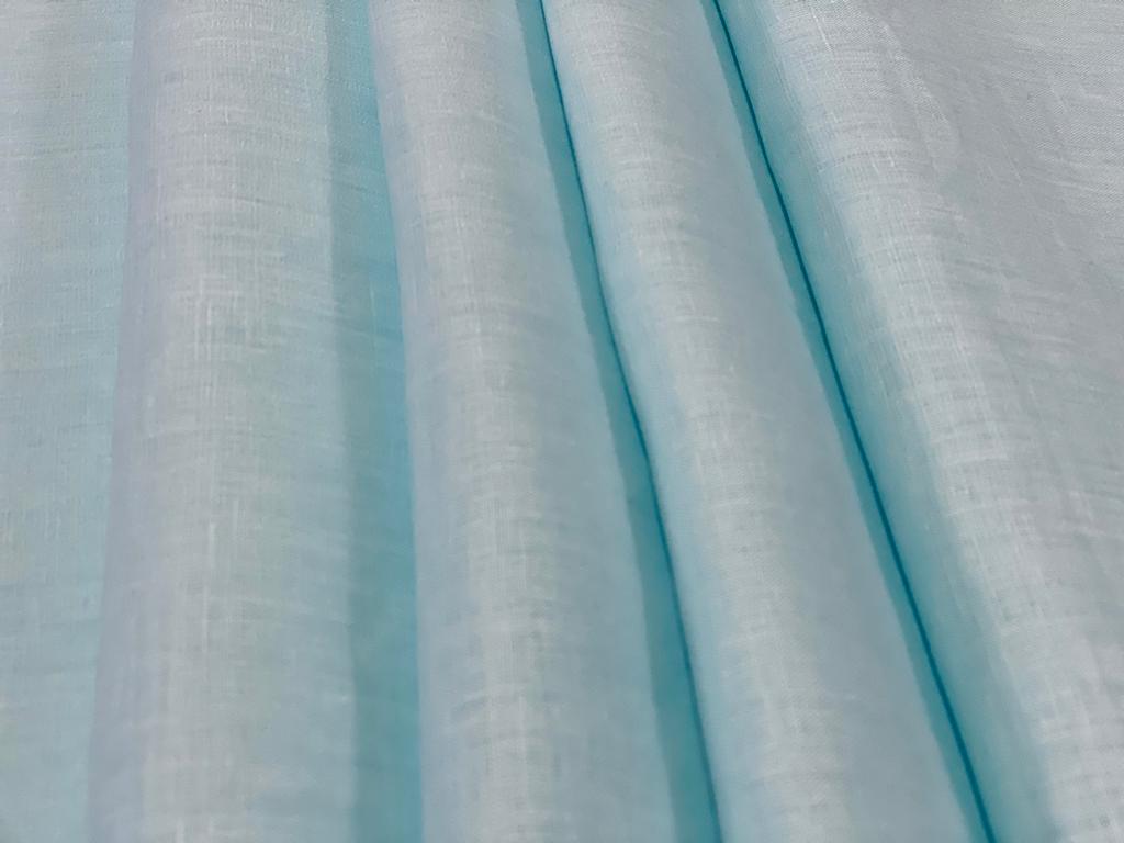 Sky Blue Solid Colour - Dyed Premium Linen Fabric LO-113