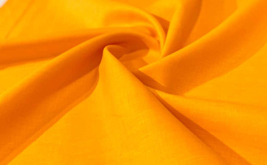 Orange Solid Colour - Dyed Premium Linen Fabric LO-116
