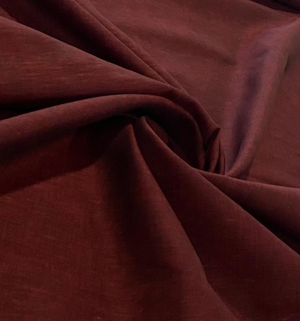 Black Maroon Solid Colour - Premium Dyed Linen Fabric ALPS-8888Y