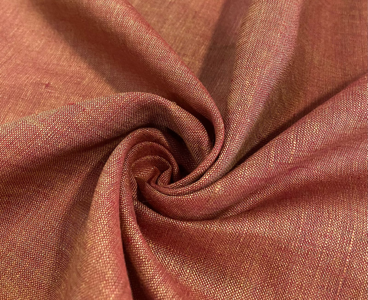 Bronze Gold Solid Colour - Dyed Premium Linen Fabric DDL-096