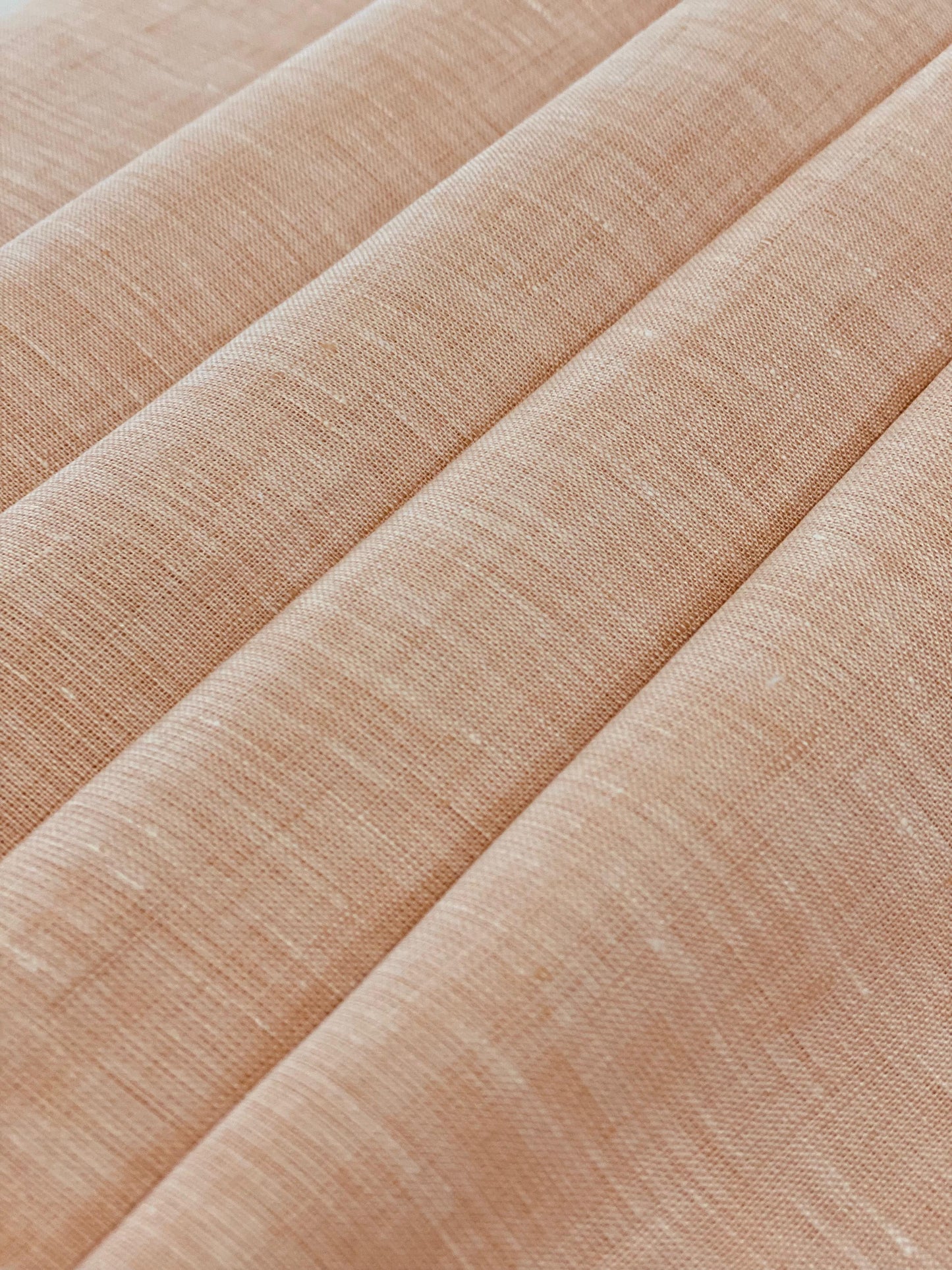 Light Orangish Brown Solid Colour - Dyed Premium Linen Fabric OL-059