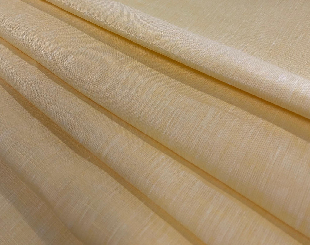 Light Orangish Yellow Solid Colour - Dyed Premium Linen Fabric OL-076
