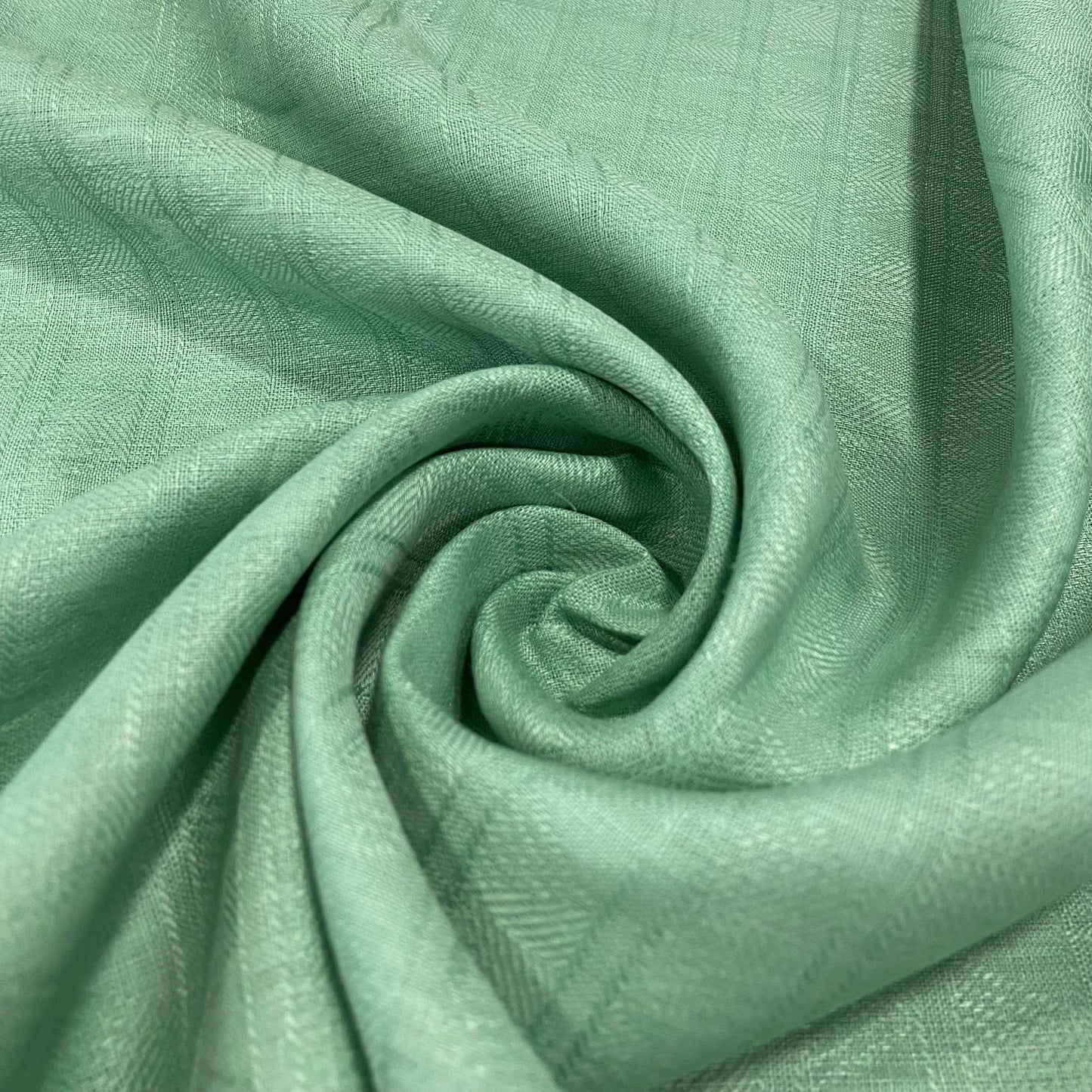 Persian Green Self Design - Premium Dyed Linen Fabric LG-216