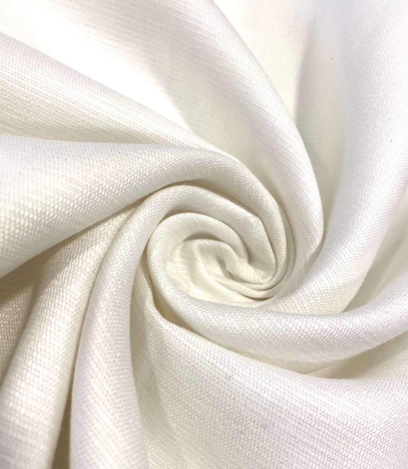 White Linen Suiting Fabric- Premium Dyed Linen Fabric CNC-LL-104591