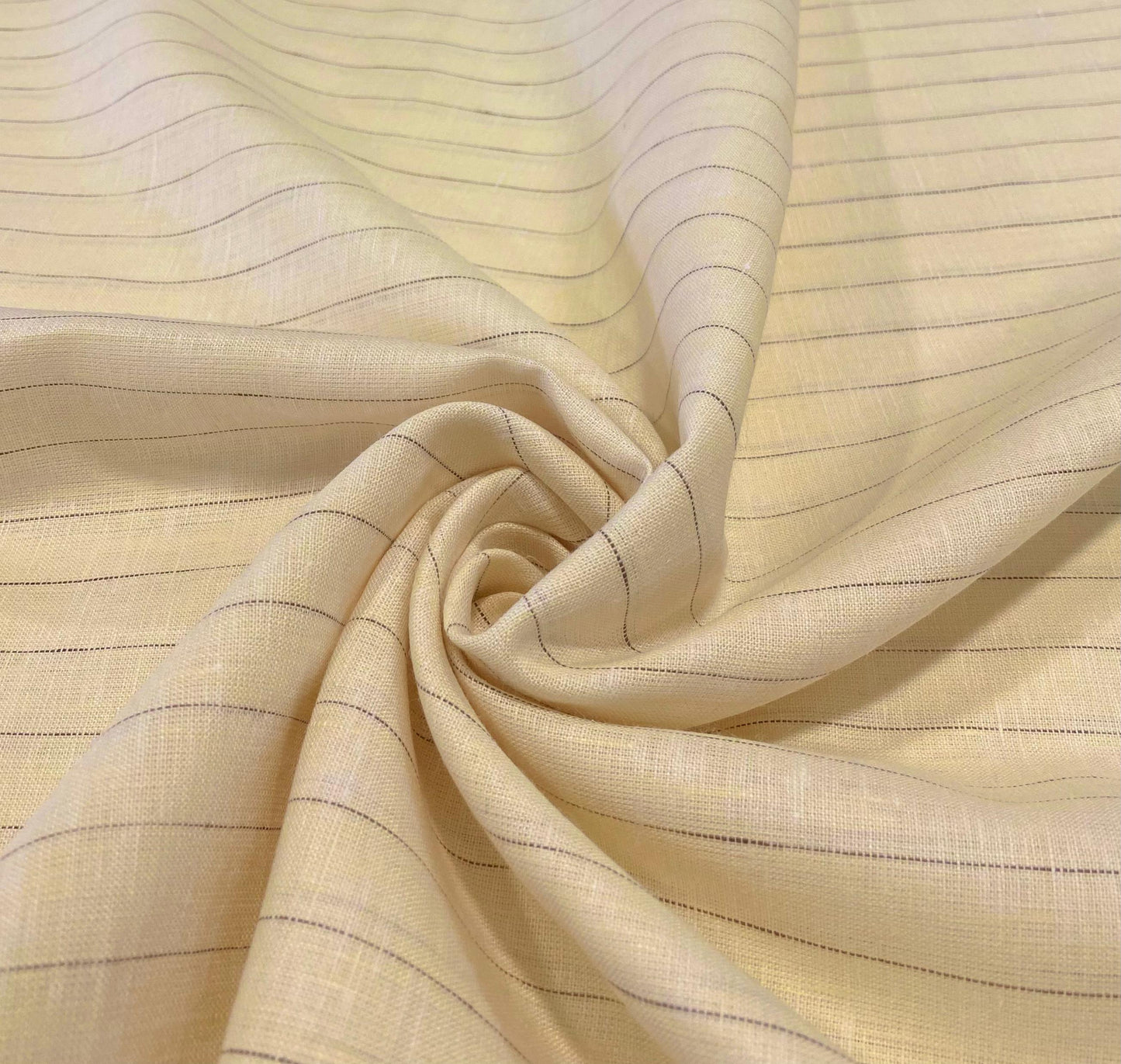 Pale Orange Stripe- Dyed Premium Linen Fabric BCF- 26480