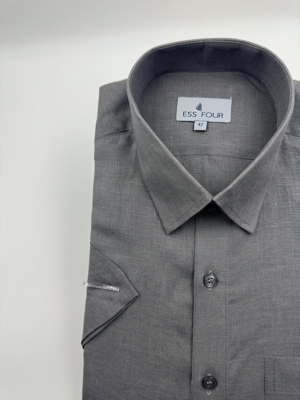 Dark Grey Linen Shirt - Men's Linen Shirt