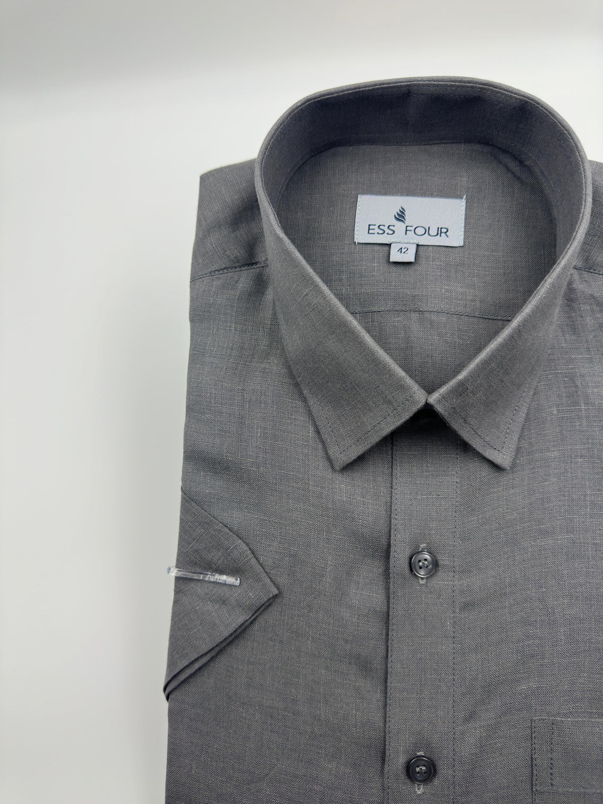 Dark Grey Linen Shirt - Men's Linen Shirt