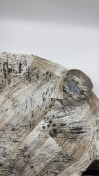 White Khaki Black Painted AOP Linen Shirt - Men's Linen Shirt