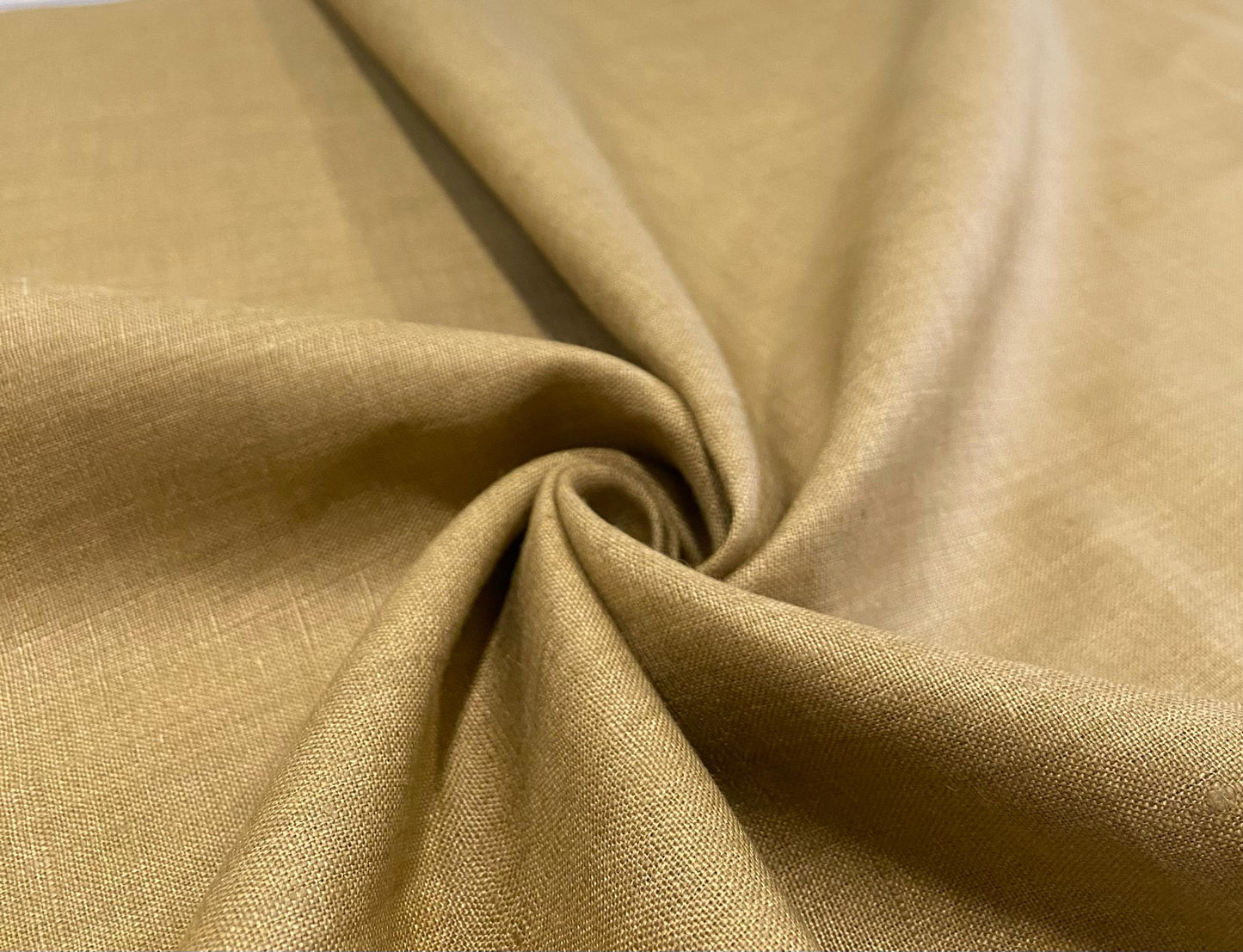 British Khaki Linen Suiting- Premium Dyed Linen Fabric TW-021