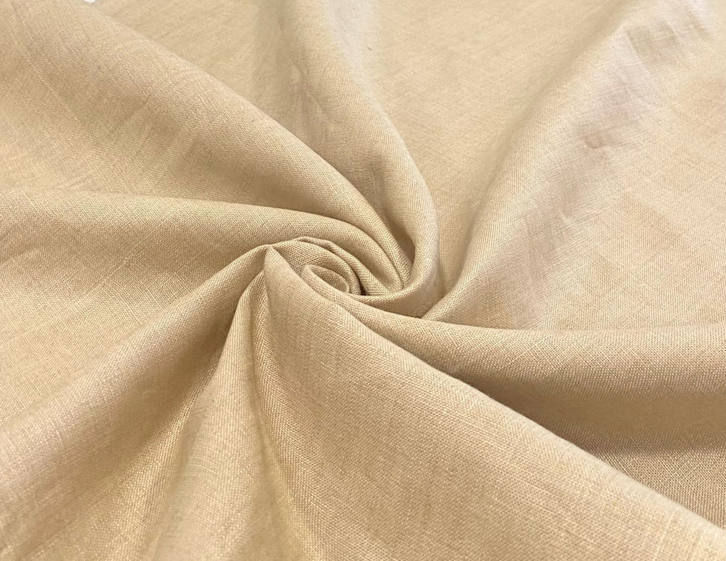 Light Khaki Linen Suiting- Premium Dyed Linen Fabric TW-004