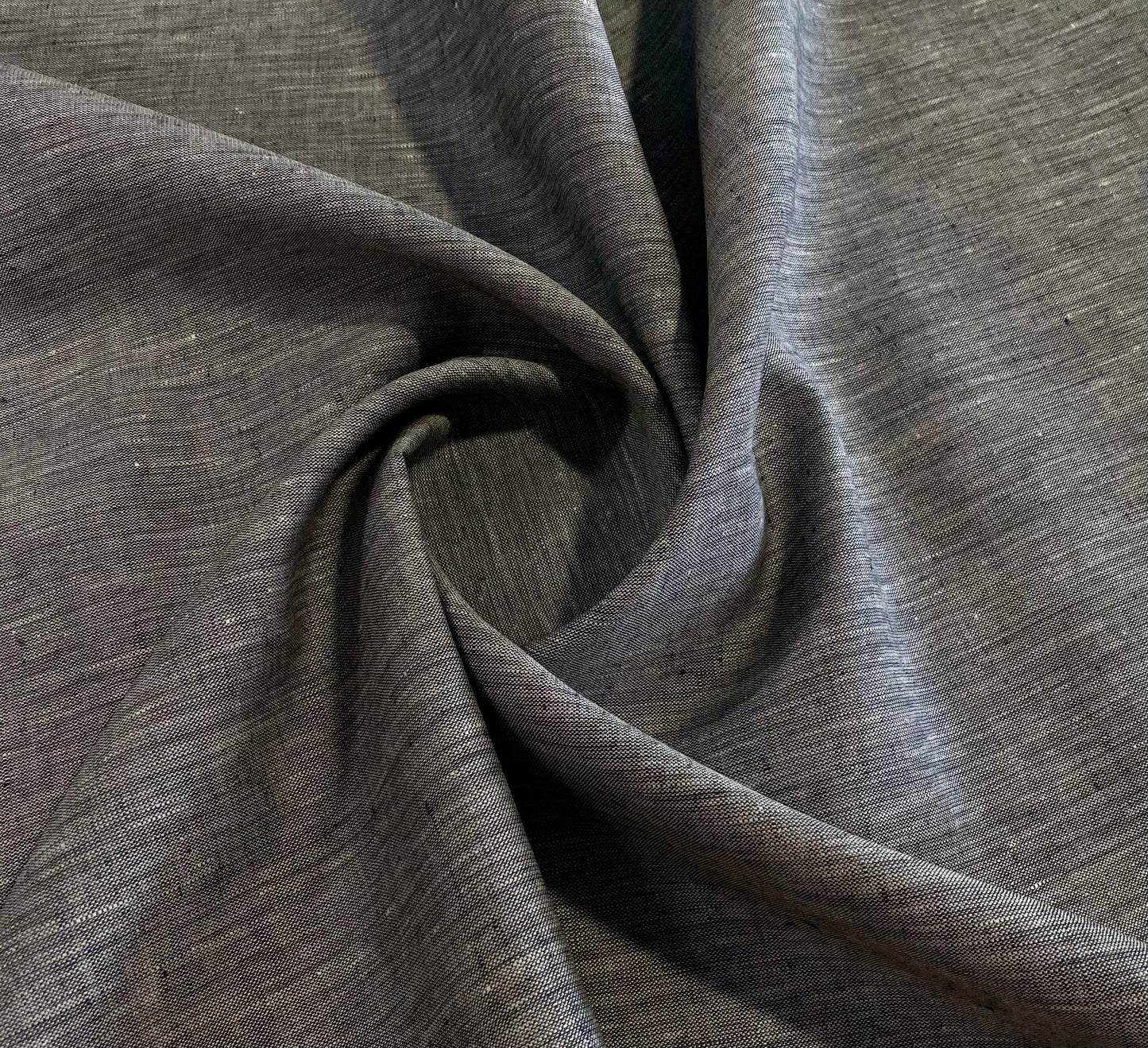 Simple Gray White Linen Suiting- Premium Dyed Linen Fabric TW-015