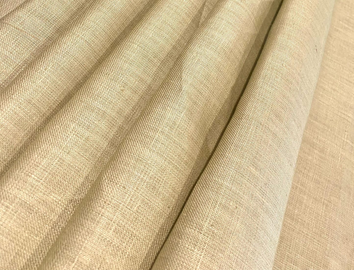Cream White Linen Suiting- Premium Dyed Linen Fabric RKF- 04
