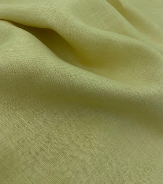 Light Mustard Yellow Solid Colour - Dyed Premium Linen Fabric LO -109