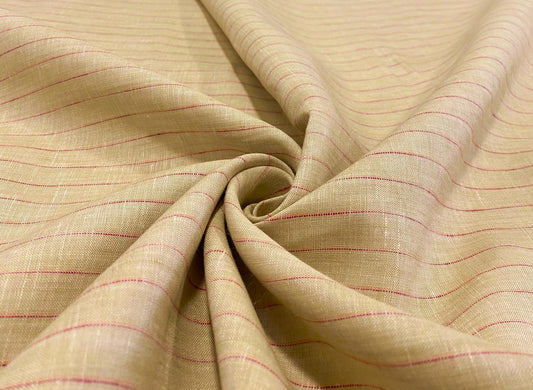 Desert Sand Stripe - Dyed Premium Linen Fabric LFF- 1766-101