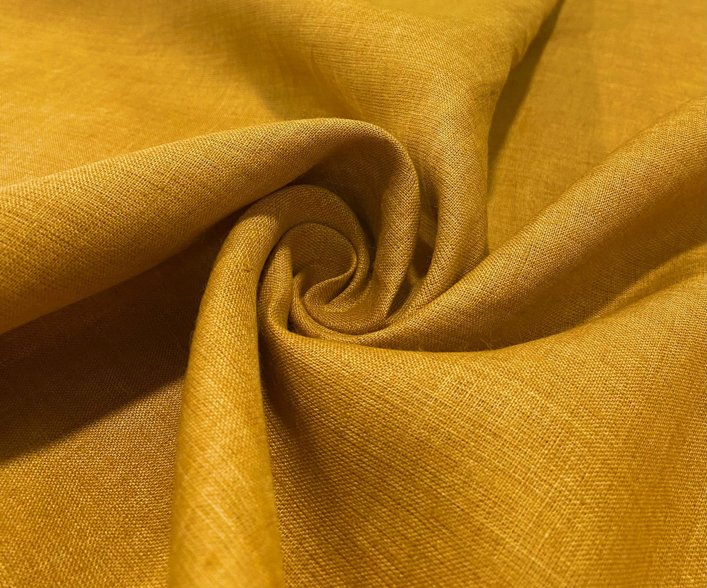 Mikado Yellow Solid Colour - Dyed Premium Linen Fabric LFF- 506
