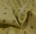 Greenish Yellow Printed- Dyed Premium Linen Fabric CNC-BCM- 12085