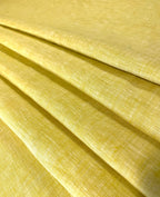 Greenish Yellow White Solid Colour - Dyed Premium Linen Fabric DDL-129