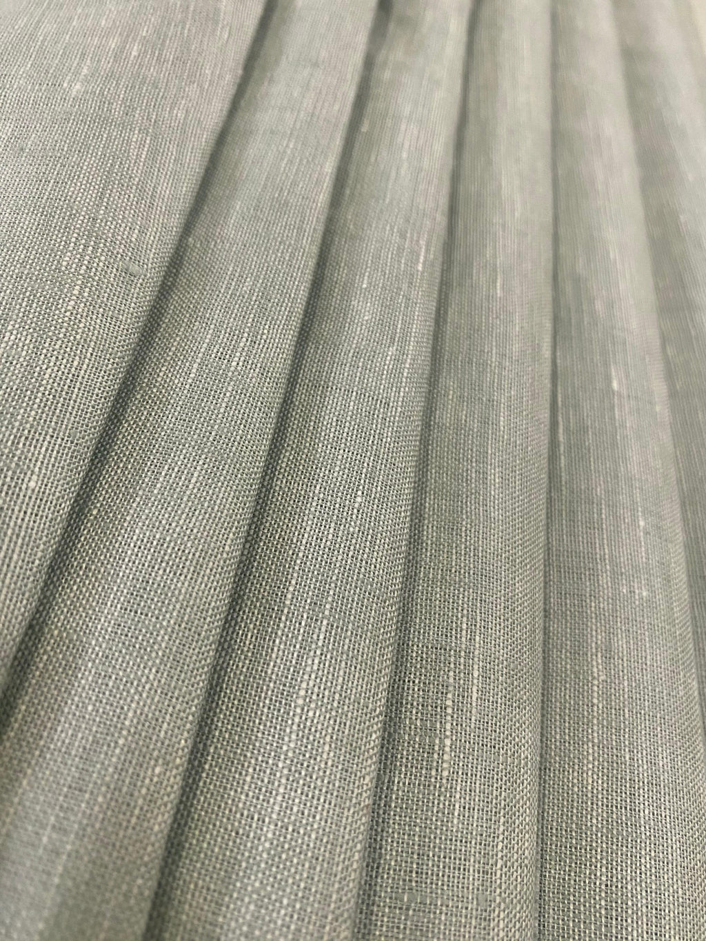 Laurel Green White Solid Colour  - Dyed Premium Linen Fabric CNC-BCB- 03