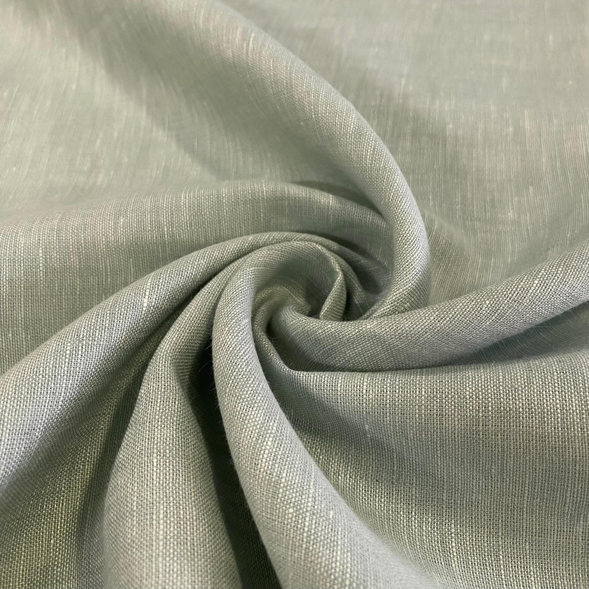 Laurel Green White Solid Colour  - Dyed Premium Linen Fabric CNC-BCB- 03