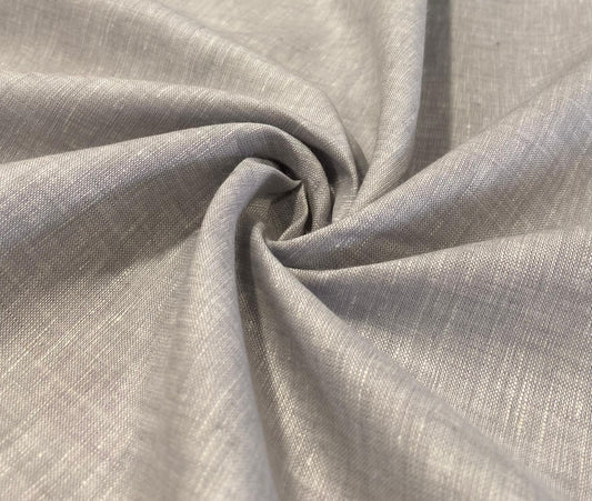 Pale Purple White Solid Colour - Dyed Premium Linen Fabric BCB-04